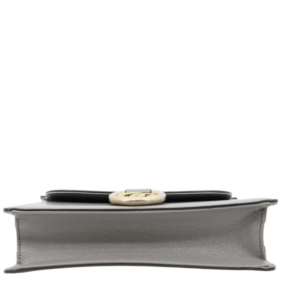 Gucci  GG Ring Leather Shoulder Bag Light Grey 589474 - Picture 11 of 15